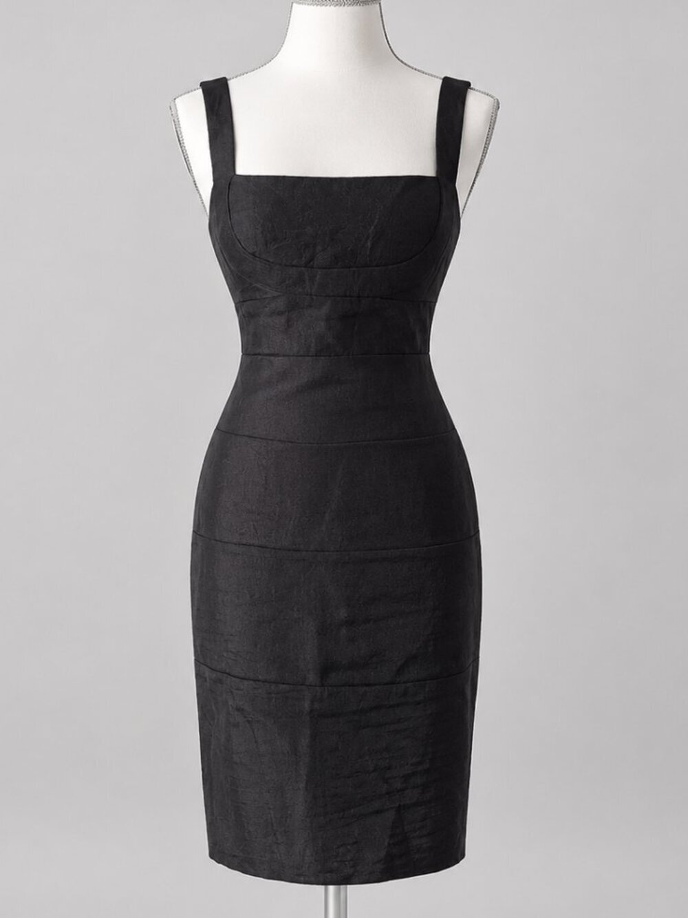 Vintage 90s Maggy London Taffeta Sheath Dress